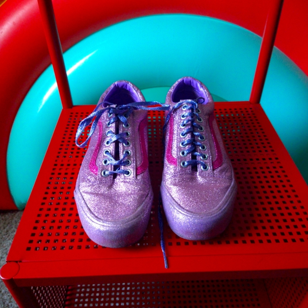Pink Sparkly Vans Classic